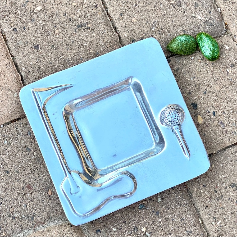Polished Pewter Golf Dish - Picture 6 of 7